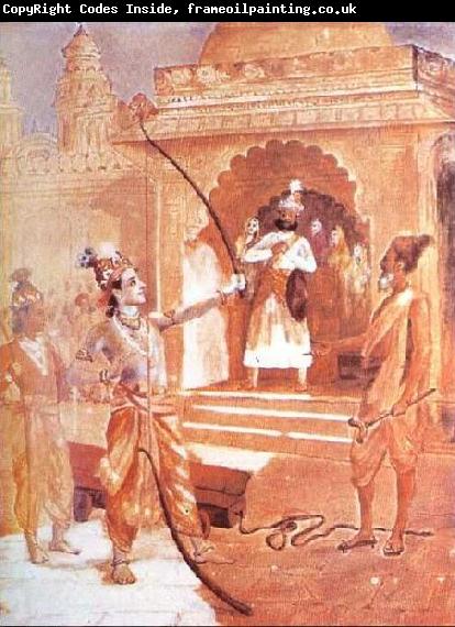 Raja Ravi Varma Sri Rama breaking the bow